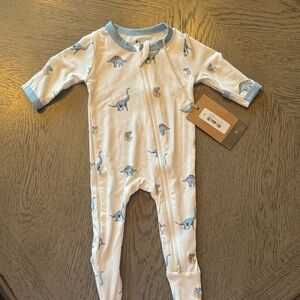 Kyte BABY Blue Dinosaur Print Kids Footie